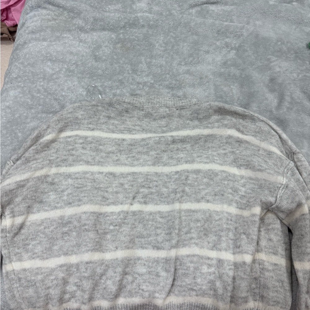 moon & madison Women's Gray Striped Cardigan